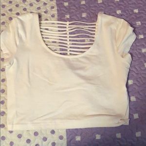 Charlotte Russe Caged Back Crop Top